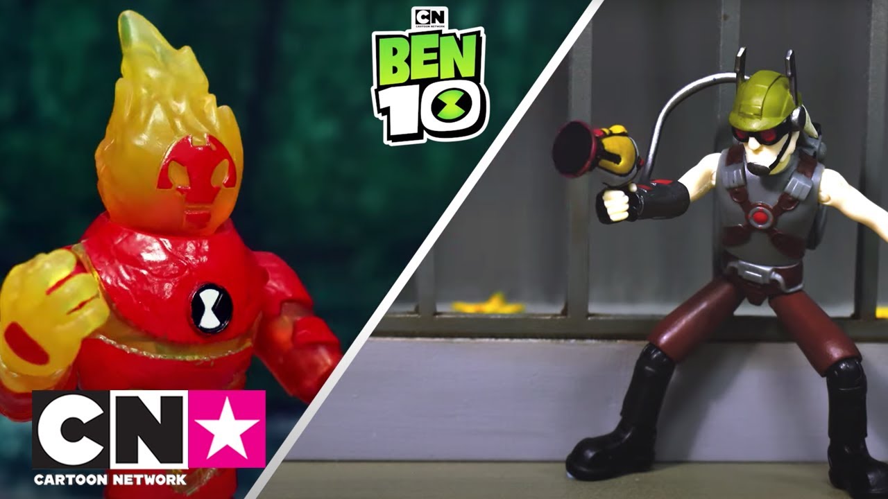 Ruwe slaap Tram Wolk Ben 10-speelgoed in actie | Herbeleef het gevecht met Vuurvlaag! | Cartoon  Network - YouTube