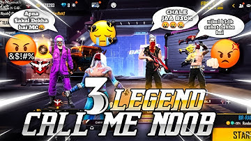 3 Random Rich Grandmaster Toxic Player call me noob😡 i challenge them 1 vs 3 custom room #freefire