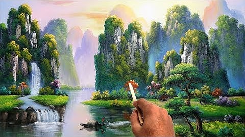 Tranh phong cảnh sơn thủy, Nhận dạy học vẽ tranh tường liên hệ: 0969033288