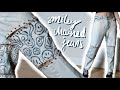 THRIFT FLIP #5: smiley chain-split jeans (no sew)