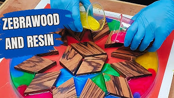 Zebrawood - Geometric – Epoxy Resin Clock