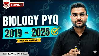 CAPF AC Biology PYQs (2019–2025) Complete Solutions with NCERT Explanation | TAG CAPF