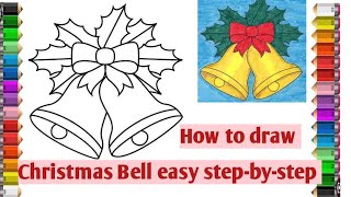 How to draw a christmas bell Step by Step