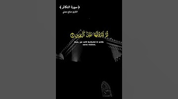تلاوة خاشعة مريحه للقلب 💖سورة التكاثر - القارئ صلاح مصلي