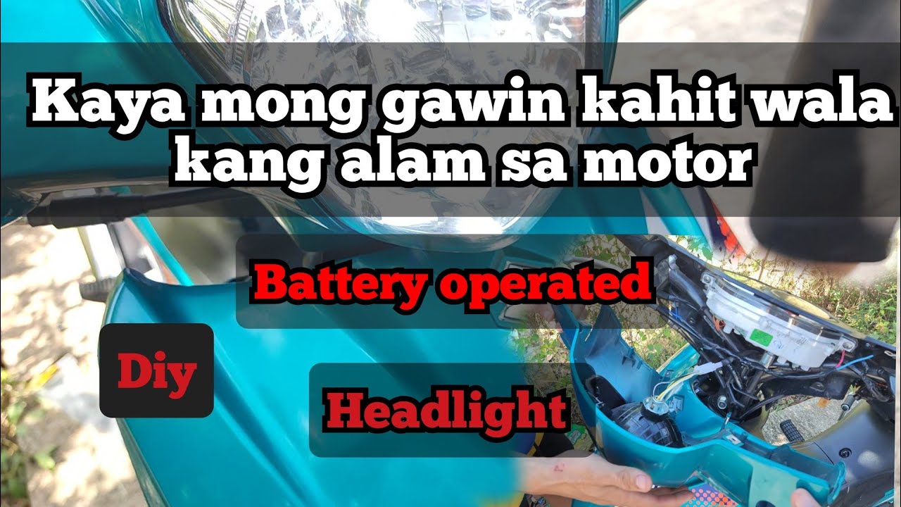 Paano mag battery operated ng smash 115 | battery drive headlights
