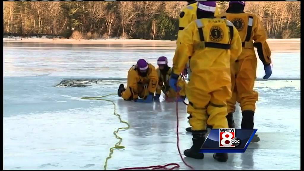Training the trainers; First responders learn ice rescue techniques