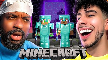 Entering The NETHER For The First Time In Minecraft (part2)