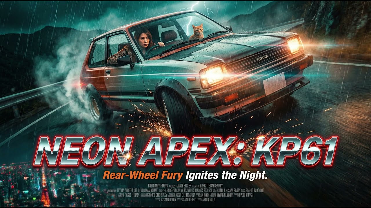 Toyota Starlet KP61 Night Touge | 80s Japanese City Pop/峠ミッドナイトドライブ | KP61 City Pop Instrumental