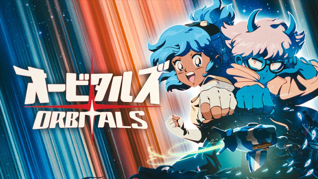 Orbitals: A Co-op Adventure, drawn like a 90s Anime