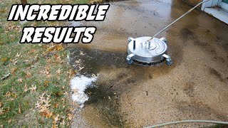 UDoIt Reviews - MEKOH Pressure Washer Surface Cleaner on a Concrete Patio @UDoIt2