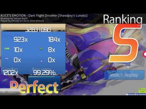 ALiCE'S EMOTiON - Dark Flight Dreamer [Shawajoy's Lunatic] 99,29% FC, first 200+pp play