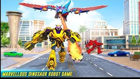 FLYING DINO ROBOT TRANSFORMATION || ANDROID IOS GAMEPLAY || CHARI GAMES