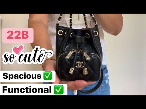 What FITS  Chanel Unboxing 22B Business Affinity Mini Bucket Bag