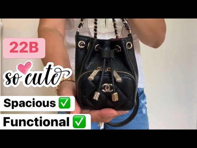 🖤 CHANEL Bucket Bag 2022 2023, Chanel 22S Bucket bag, unboxing, model  shots, price and details 