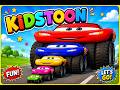 Giant Monster Cars, Funny Cartoon Racing, Colorful Kids Animation, Family-Friendly Entertainment