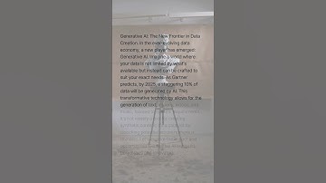 Generative AI The New Frontier in Data Creation