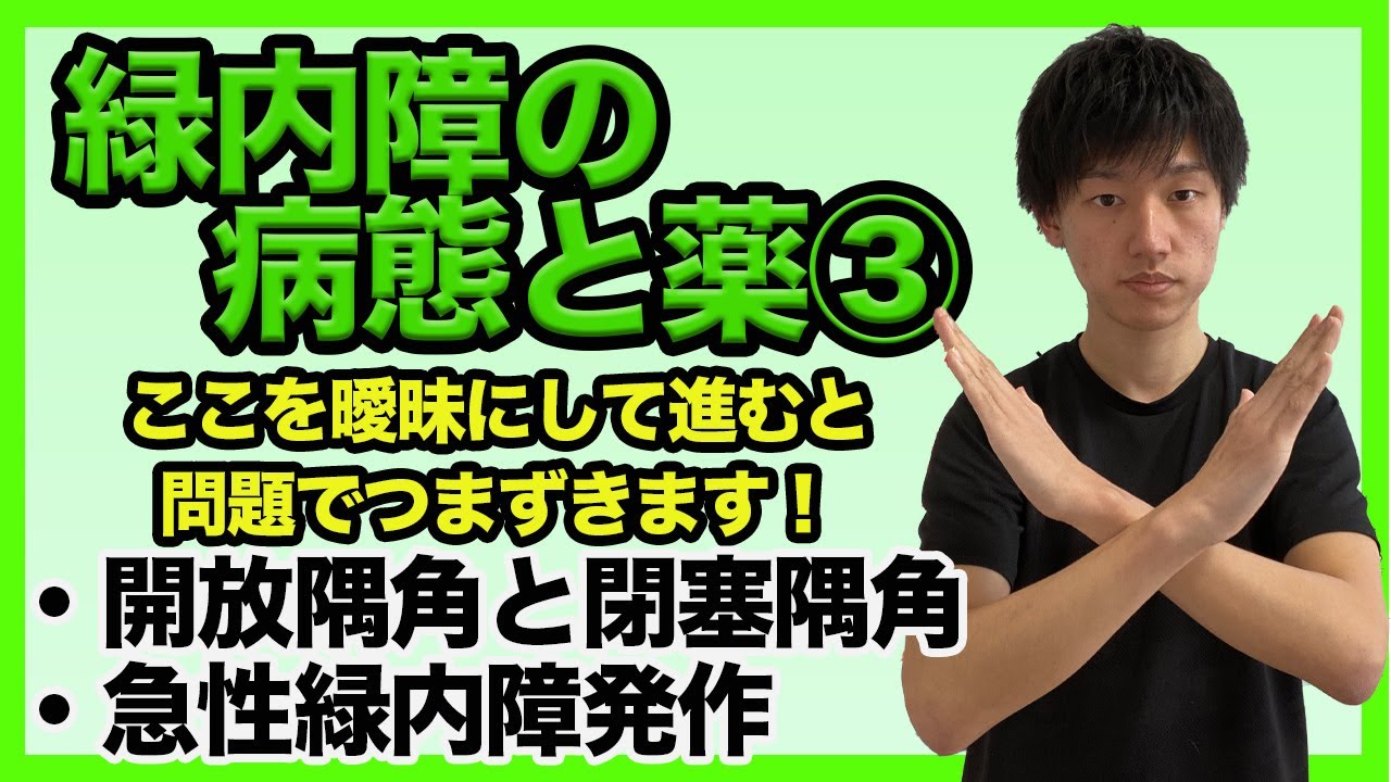 緑内障の病態生理③】開放隅角緑内障と閉塞隅角緑内障の違いは！？急性