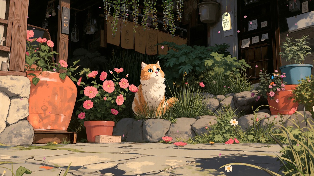 Gentle Spring Breeze Lofi 🐈‍⬛🌼 Cozy February Chillhop for Deep Focus, Reading & Quiet Work Hours