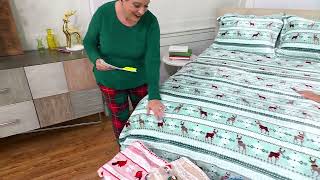 Berkshire Printed Velvetsoft Blanket with Sham on QVC