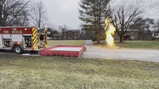 Ruptured gas line causes fire in Floyds Knobs
