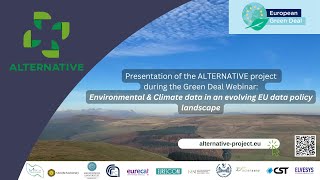 ALTERNATIVE project -Green Deal Webinar: Environmental & climate data in an EU data policy landscape