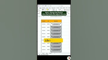 Generate barcodes in 10 seconds 📝 Good for sale... Nice try 🤩👍#learnexcel#exceltips#excelhacks