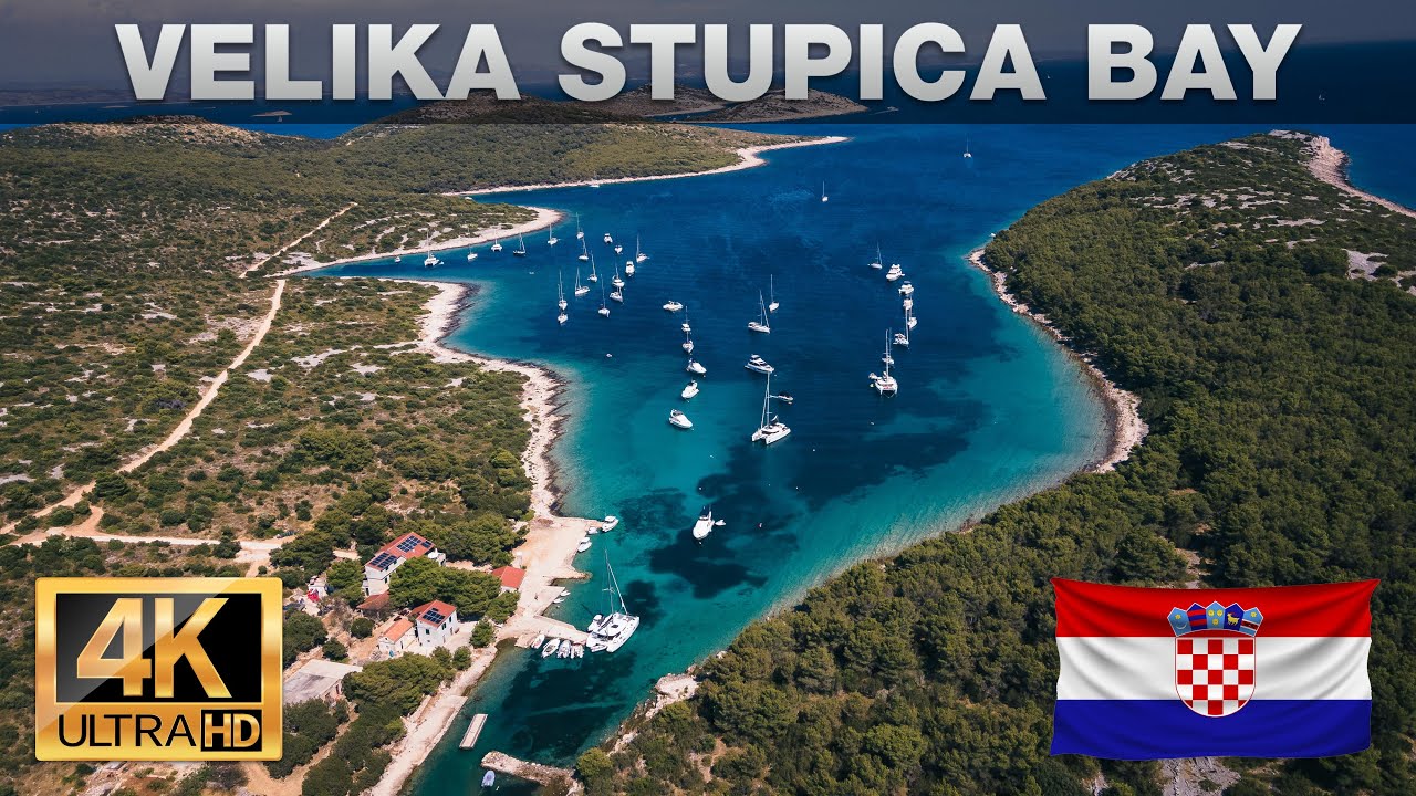 🇭🇷 Velika Stupica bay and Žirje Fortress by drone (4K 60fps UHD)