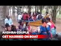 Viral video: In flood-hit Andhra district, couple get married on boat