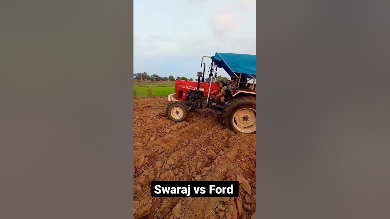 Swaraj 855 vs ford 7 halll k tota plavv me tractor subscribe farmer