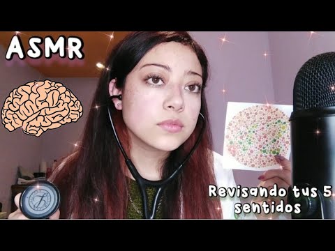 🍒 ASMR | DOCTORA TE CUIDA   |  EXAMEN DE NERVIOS CRANEALES 🧠🍒 (sonidos cosquillosos)