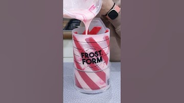 Striped Cake made with Frost Form & Marbled Butter Ganache ❤️ #cakedecorating