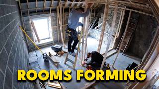 Turning a Shell into Rooms | Stud Work &amp; First Fix Wiring