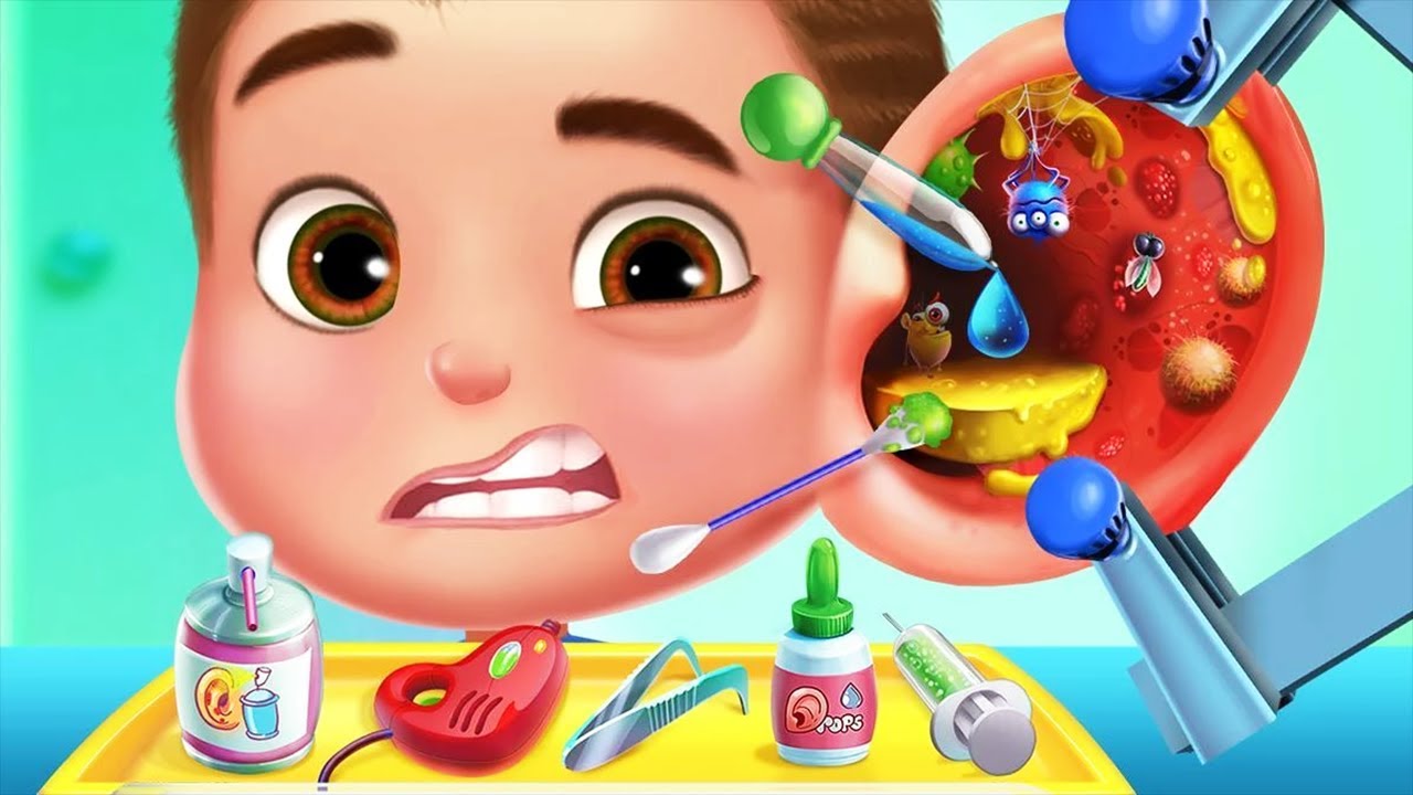 Ik heb een Engelse les Monarch Smaak Funny Playing With Ear, Nose And Throat Doctor Tools Game For Kids - YouTube