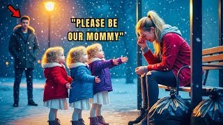 You need a home, and we need a mommy, Said the little triplets to the homeless woman at the bus…