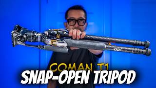 This Tripod Opens In Seconds Coman T1 Snap-Open Tripod
