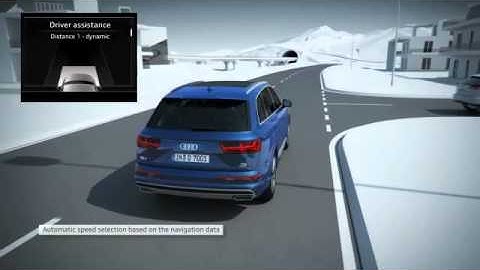 Audi Q7 driver assistance systems - Predictive efficiency assistant with ACC