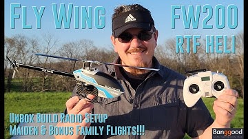 FlyWing - FW200 - RTF Heli - Unbox, Build, Radio Setup, & Maiden Flights
