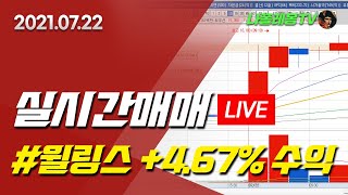 무더운 오늘! 뜨겁게 +4.67% 단타수익! / 나폴레옹TV 0722 실시간매매