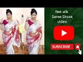 Net silk saree shoot  bong model in net silk saree  saree vlog
