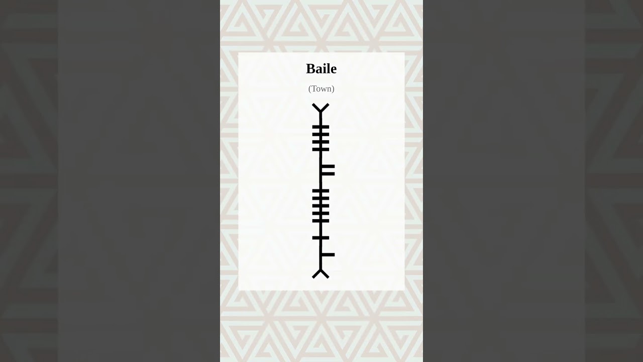 Ogham Word Of the Day baile-town