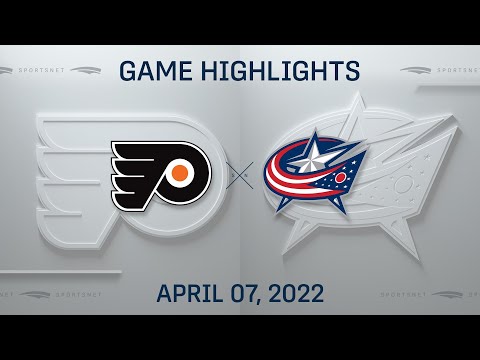 NHL Highlights | Flyers vs. Blue Jackets - Apr. 7, 2022