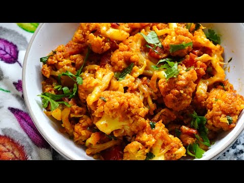 TOMATO CAULIFLOWER FRY So DELICIOUS amp EASY  VEGAN Cauliflower Recipe