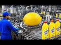 Production Process Of Lemon Dish Soap In A Modern Factory