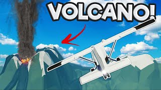 NEW UPDATE! I Crashed a Plane into a VOLCANO in Stormworks Natural Disasters