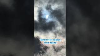 Solar eclipse 2024. Partially seen in Miami #soraleclipse #miami #astronomy #breakingnews