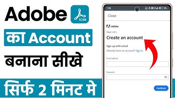 Adobe scan ki id kaise banaye | how to sign in adobe scan | adobe scan account login