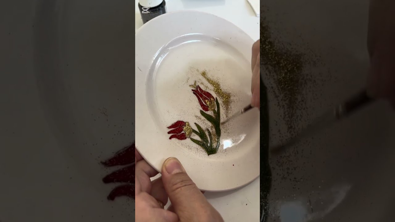 PORSELEN BOYAMA TABAĞA DESEN YAPIMI