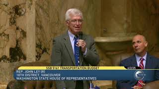 Rep. John Ley speaks in favor of making Oregon pay for Light Rail and saving Washington millions