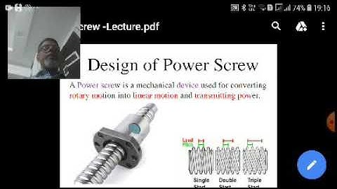 Design of Power screw