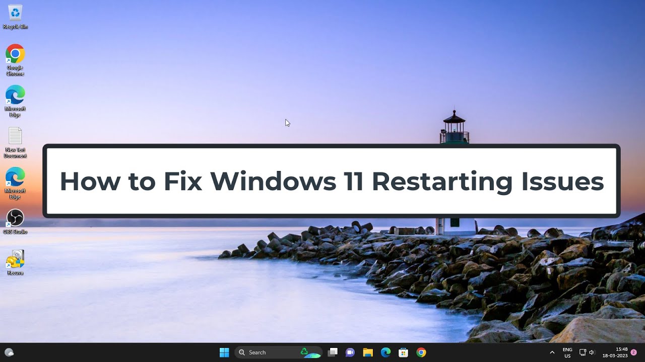 How to Fix Windows 11 Restarting Issues - YouTube
